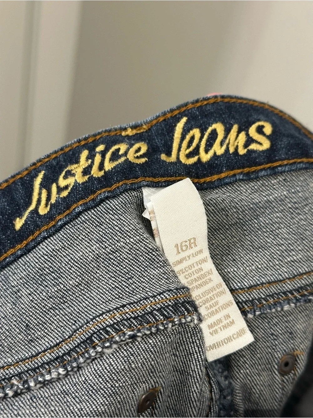 Justice Girls Premium Denim Jean Shorts Youth Kids Size 16R